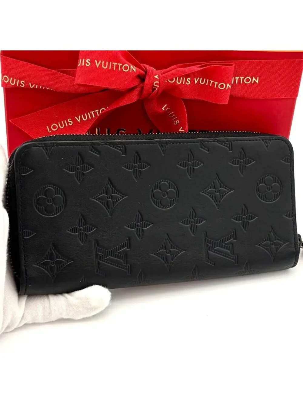 Louis Vuitton Wallet Zippy Monogram Shadow Black